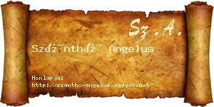 Szánthó Angelus névjegykártya